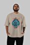 Thrym Front Printed Beige Oversize T-Shirt Men Women Cotton Crew Neck T-Shirt - 5