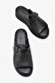 Werny Women's Genuine Leather Comfort Padded Slippers - Black - 3
