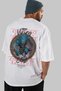 Fenrir Back Printed White Oversize T-Shirt Men Women Cotton Crew Neck T-Shirt - 7