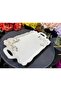 Esterhomedecor Embossed Floral Porcelain Serving Tray