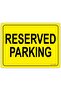1-Pack Acrylic Reserved Parking Sign 20x15cm A5 Size Yellow/Black