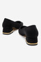Women's Plain Galvanized Pointed Heeled Shoes Black Zra - 4