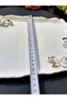Esterhomedecor Embossed Floral Porcelain Serving Tray - 5