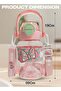 650ml Kids Water Bottle with Straw, BPA-Free Leakproof Sipper Pink - 7