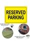 1-Pack Acrylic Reserved Parking Sign 20x15cm A5 Size Yellow/Black - 2