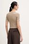 Pepi 4g Seamless Short Sleeve Women's Beige Top V6Rp02Z4692-Fnl8 - 3