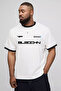 Oversize Large Size Battal Cotton Crew Neck Ribbed T-Shirt