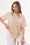 Women's Short Sleeve Striped Linen Shirt 260171