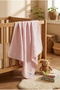 Pink 4-Layer Muslin Baby Blanket Lightweight and Soft Textured Seasonal Multi-Purpose Blanket 110X110 cm - 2
