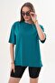 Women's Back Print Detailed Crew Neck Oversize T-Shirt 260153 - - 3