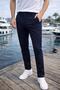 Parachute Fabric Regular Fit Buttoned Zippered Straight Leg Casual Men's Trousers - Navy Blue