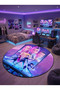 Non-Slip K-Pop Demon Hunters Themed Machine Washable Teen Room Rug 80x80 - 2