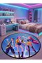 Non-Slip K-Pop Demon Hunters Themed Machine Washable Teen Room Rug 80x80