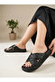 Ultra Light Sole, Buckle Accessories, Dotted Leather, Cross-Strapped Women's Slippers - 6