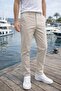 Parachute Fabric Regular Fit Buttoned Zippered Straight Leg Casual Men's Trousers - Beige - 3
