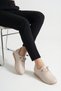 Women's Rubber Laced Orthopedic Sole Ballerina Skin - 2