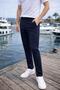 Parachute Fabric Regular Fit Buttoned Zippered Straight Leg Casual Men's Trousers - Navy Blue - 3