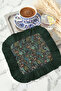 Tropical Fringed Showy Presentation Placemat Napkin - Forest-Inspired Bohemian Green Presentation Napkin - 6