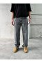 Men's Baggy Fit Gray Washed Jeans - 3