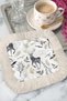 Nordic Natural Fringed Stylish Serving Napkin - Deer Themed Bohemian Gold Color Coffee Tray Napkin - 7