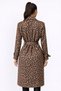 Women’s Leopard Print Trench Coat – Italian Design, Belted Long Coat with Lapel Collar - 2