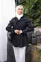 Black Soft Textured Oversize Modal Shirt - 4