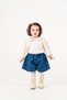 Baby Girl & Child Ladybug Detailed Denim Shorts Set with Pantyhose and Gift - 4