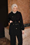 Black Belted Tunic and Trousers Modal Set - 3