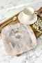 Elegant Floral Motif Fringed Presentation Napkin - Pastel Bohemian Gray Cream Patterned Coffee Presentation Napkin - 3