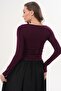 Women's Side Gathered Detailed Long Sleeve Bady 260283 - - 5
