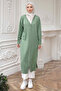 Green Cold Yarn Knitwear Cardigan - 2