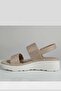 Beige Shimmering Stone Casual Sandals - Light White Padded Sole Summer Shoes-C7 - 3