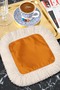 Karamel Luxury Fringed Decorative Fabric Napkin - Warm Bohemian Cream Fringed Coaster Tissue - 6