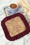 Luxurious Decorative Baroque Fringed Presentation Napkin - Stylish Retro Burgundy Gold-Colored Coffee Side Presentation Napkin - 8