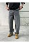 Men's Baggy Fit Gray Washed Jeans - 2