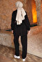 Black Belted Tunic and Trousers Modal Set - 5