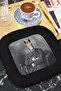 Stylish Horse Portrait Patterned Tassel Presentation Napkin - Masculine Horse Classic Black Coaster Tissue - 4