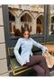 Women's Blue Striped Poplin Slim Fit Stretchy Shirt - 3