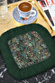 Tropical Fringed Showy Presentation Placemat Napkin - Forest-Inspired Bohemian Green Presentation Napkin - 7