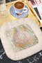 Vintage Palace Motif Fringed Presentation Napkin - Elegant Antique Bohemian Powder Coaster Tissue - 3