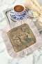 Avangard Şölen Fringed Presentation Napkin - Classic Palace House Vintage Navy Blue Coaster Tissue