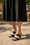 Byk Double Strap Glitter Heel Shoes with Shiny Stylish Slippers - 2