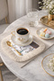 Elegant Bird and Peony Fringed Presentation Napkin - Eastern Style Spring Nordic Beige Coaster Tissue - 2