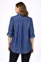 Liz Tek Cep Yani Tasli Thin Fabric Long Sleeve Denim Shirt Tunic - 2