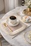 Palace-Inspired Stylish Serving Napkin with Fringes - Vintage Texture Bohemian Powder Cream Coffee Tray Napkin - 2