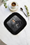 Stylish Horse Portrait Patterned Tassel Presentation Napkin - Masculine Horse Classic Black Coaster Tissue - 3