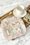 Botanical Garden Fringed Coffee Side Presentation Napkin - Natural Nordic Green Beige Coaster Tissue - 3