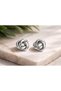 Women's Knot Model Earrings Gold and Silver Color Shiny Curved Design Daily and Stylish Use - 3