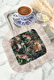 Luxury Tropical Cheetah Fringed Presentation Napkin - Nature Bohemian Green Cream Brown Coaster Tissue - 3