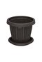 Cedargrain Flowerpot with Tray 6" - 7